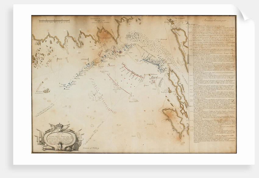 The Battle of Viborg Bay, 1790 (Map), 1790 by Jacob Gillberg