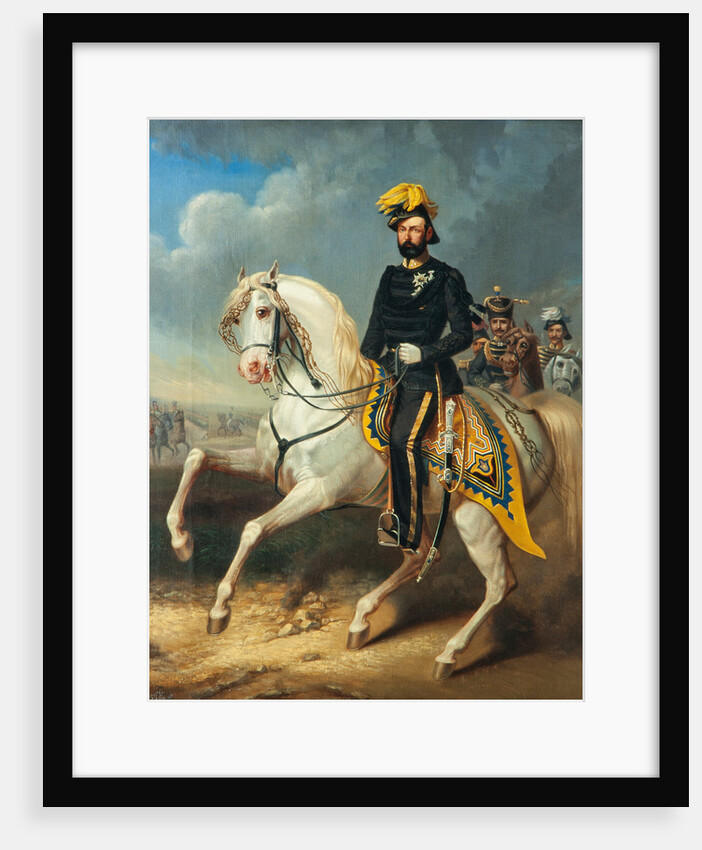 Portrait of the King Charles XV of Sweden, Mid of the 19th cen by Carl Fredrik Kiörboe