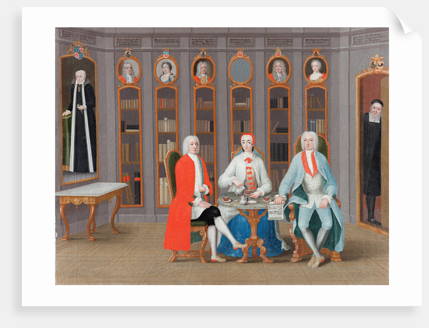 The Stenbock family in their library at Rånäs, c. 1740 by Carl Fredrik Svan