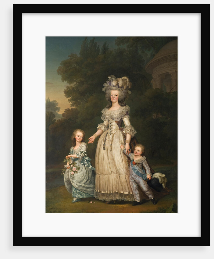 Queen Marie Antoinette of France and two of her Children Walking in The Park of Trianon, 1785 by Adolf Ulrik Wertmüller