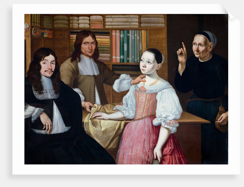 In the Drapers Shop, 1670 by Adriaen van Bloemen