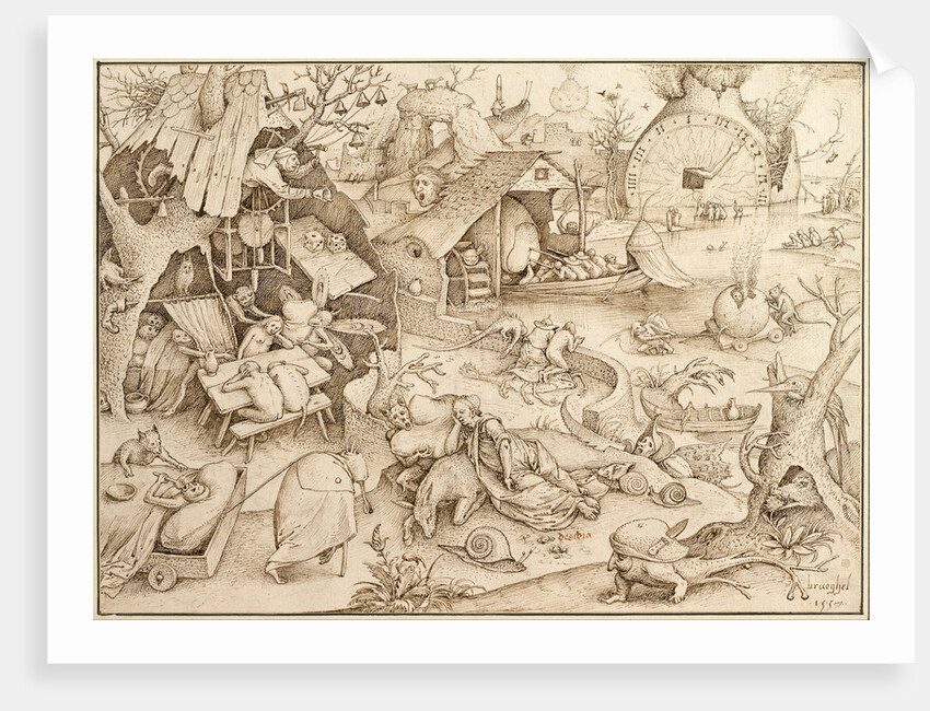 Acedia (Sloth) From the series Seven Deadly Sins, 1557 by Pieter Bruegel the Elder