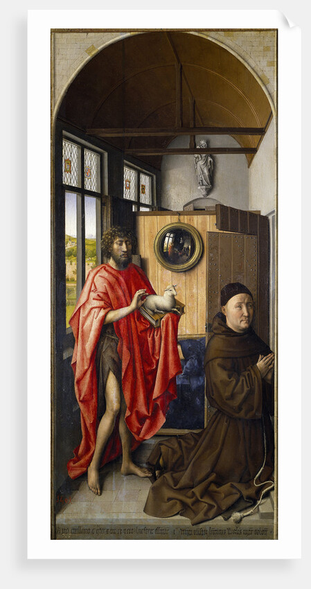 Saint John the Baptist and the Franciscan Heinrich von Werl, 1437 by Robert Campin