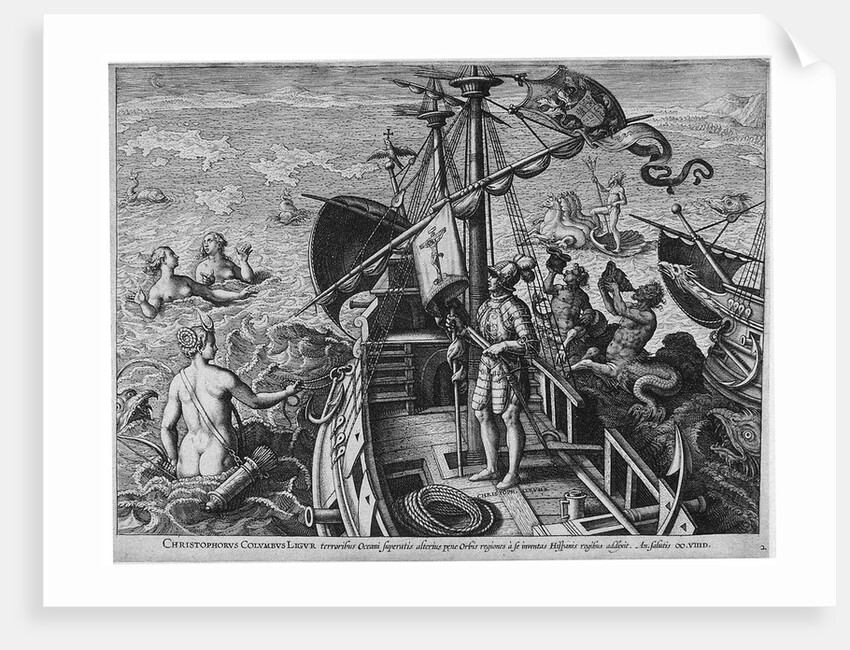 Christophorus Columbus Ligur (Americae Retectio) by Philipp Galle