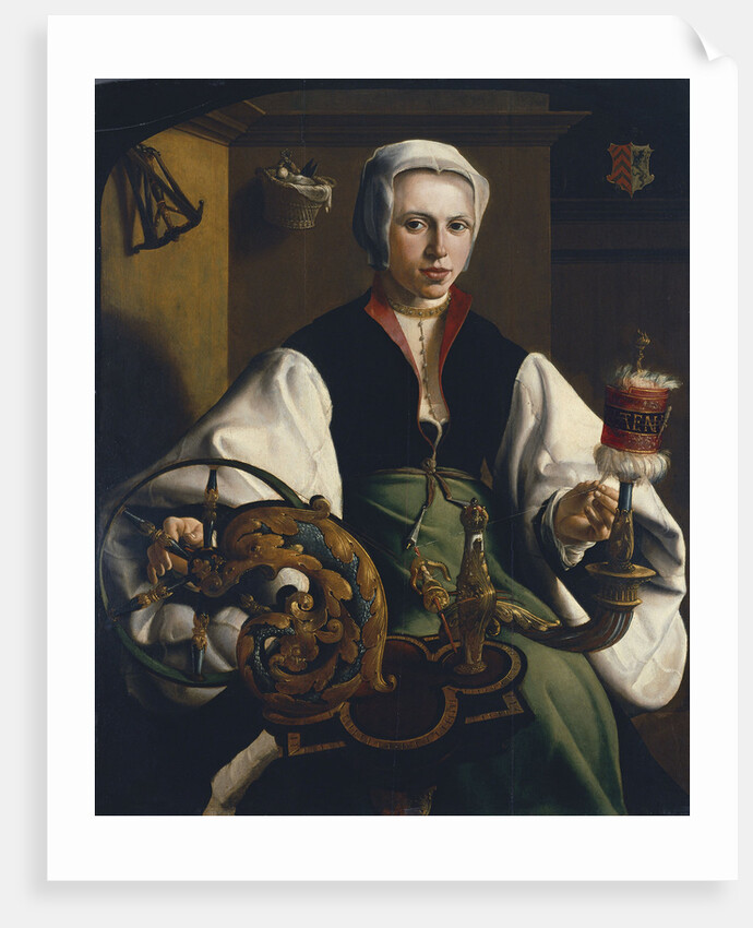 Portrait of a Lady spinning, ca 1531 by Maarten Jacobsz van Heemskerck
