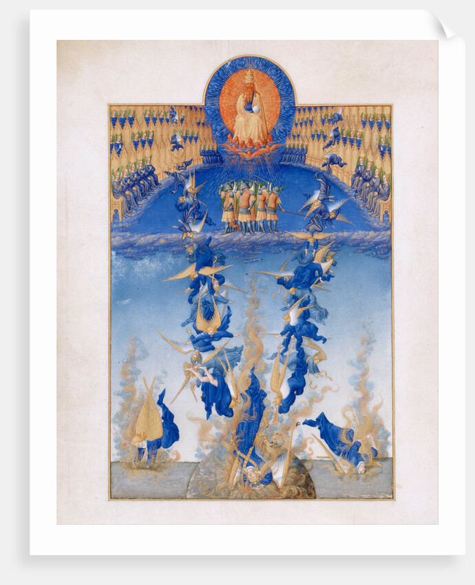 The Fall of the Rebel Angels (Les Très Riches Heures du duc de Berry), 1412-1416 by Limbourg brothers