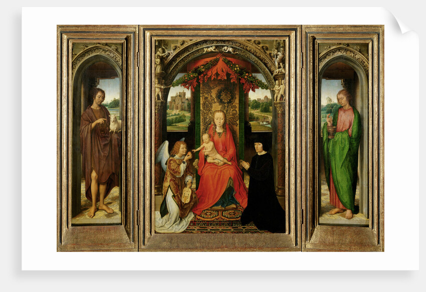 Small Triptych of St. John the Baptist, c. 1490 by Hans Memling