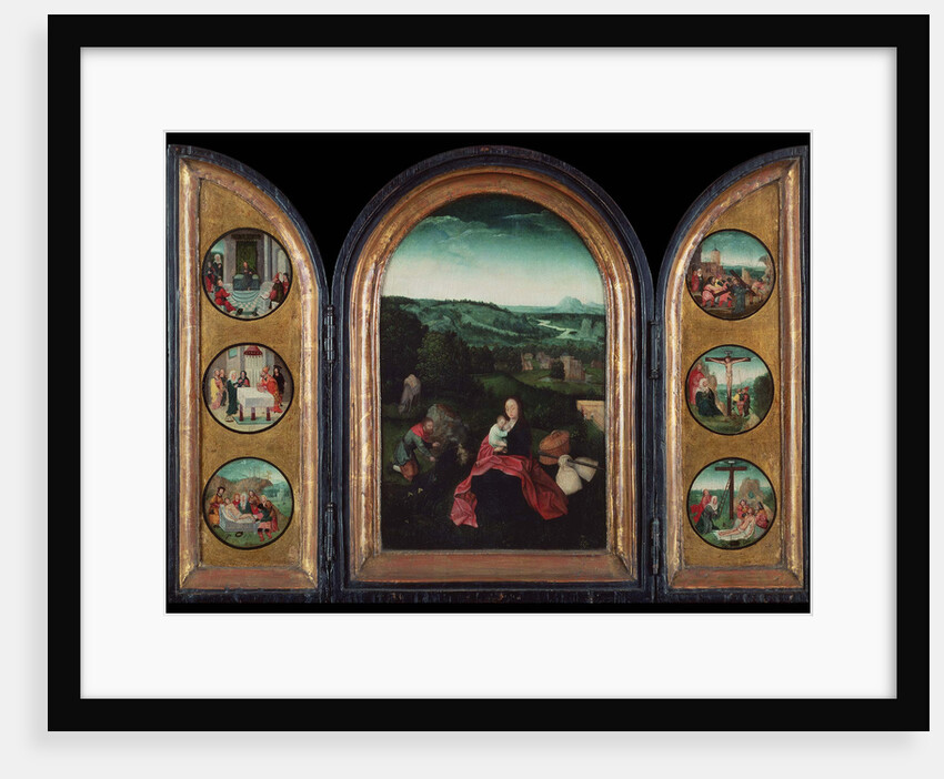 Rest on the Flight into Egypt (Triptych), ca 1515 by Follower of Joachim Patinir