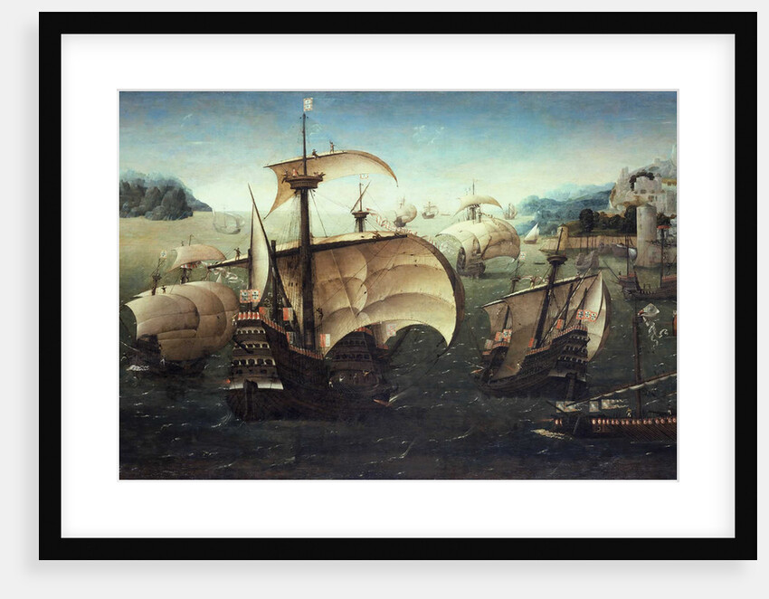 Portuguese Carracks off a Rocky Coast, c.1540 by Follower of Joachim Patinir