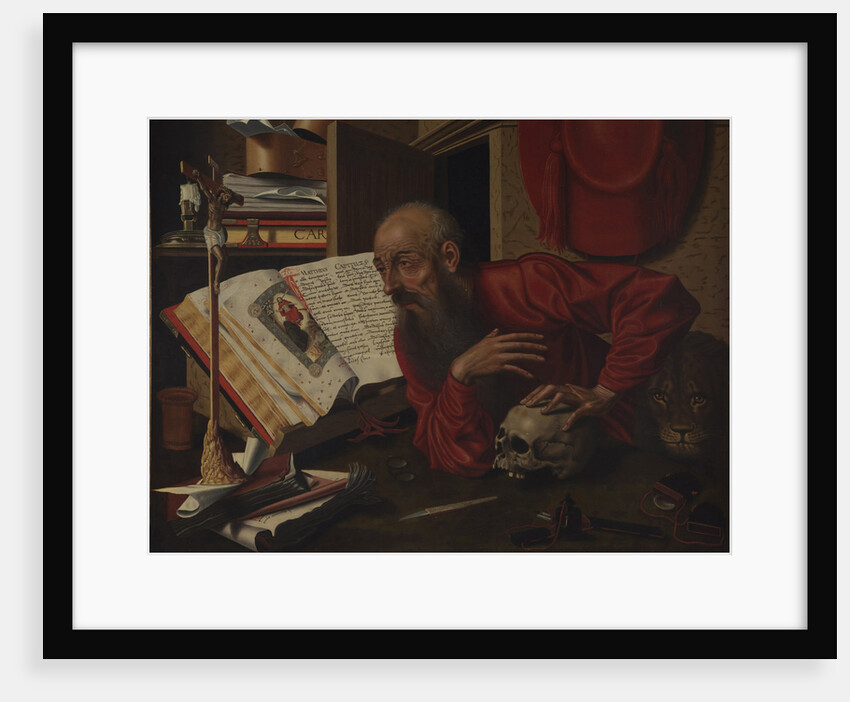 Saint Jerome in his Cell by Marinus Claesz van Reymerswaele