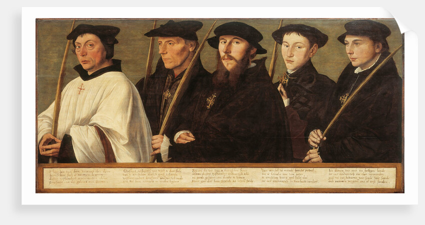 Five Members of the Utrecht Brotherhood of Jerusalem Pilgrims, ca 1541 by Jan Scorel van
