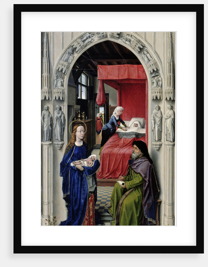 The Nativity of John the Baptist (The Altar of St. John, left panel), ca 1455 by Rogier van der Weyden
