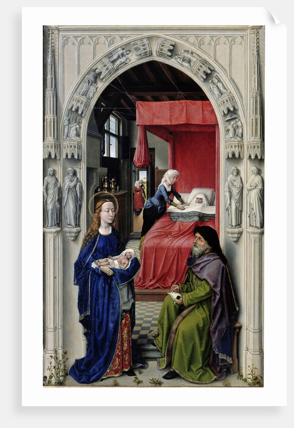 The Nativity of John the Baptist (The Altar of St. John, left panel), ca 1455 by Rogier van der Weyden
