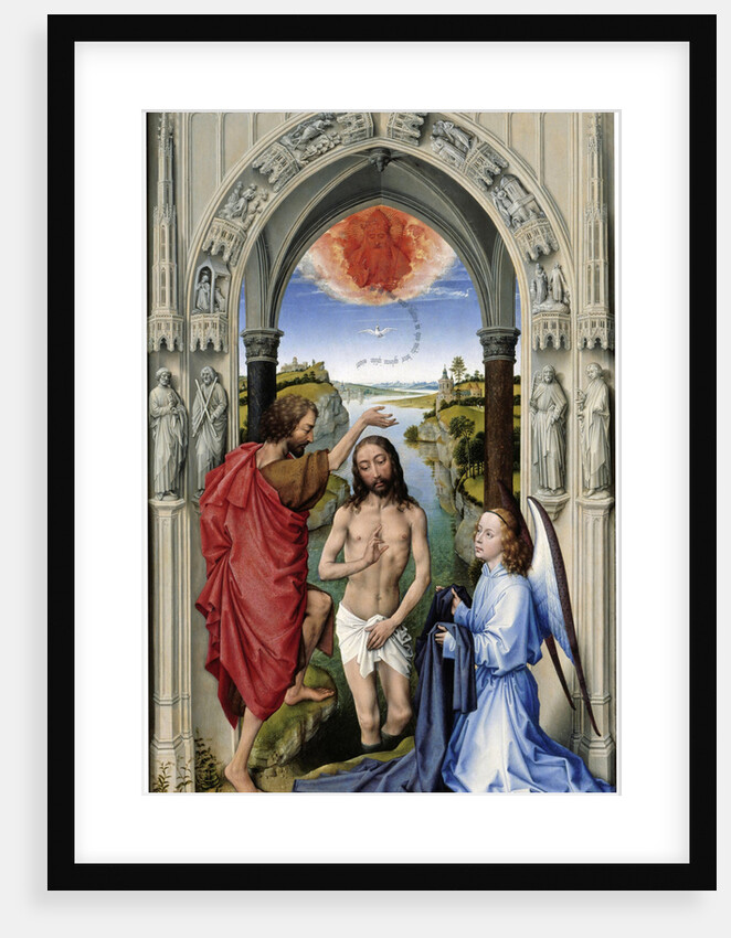 The Baptism of Christ (The Altar of St. John, middle panel), ca 1455 by Rogier van der Weyden