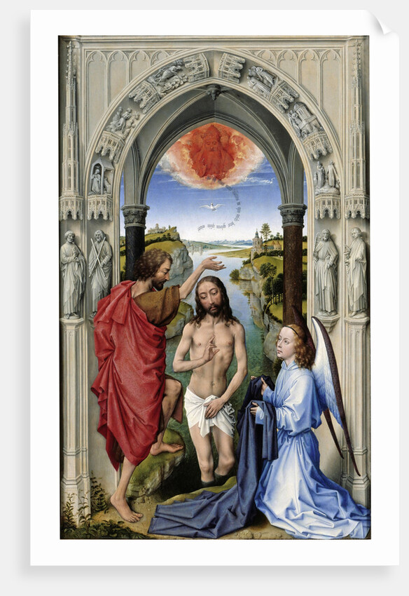 The Baptism of Christ (The Altar of St. John, middle panel), ca 1455 by Rogier van der Weyden