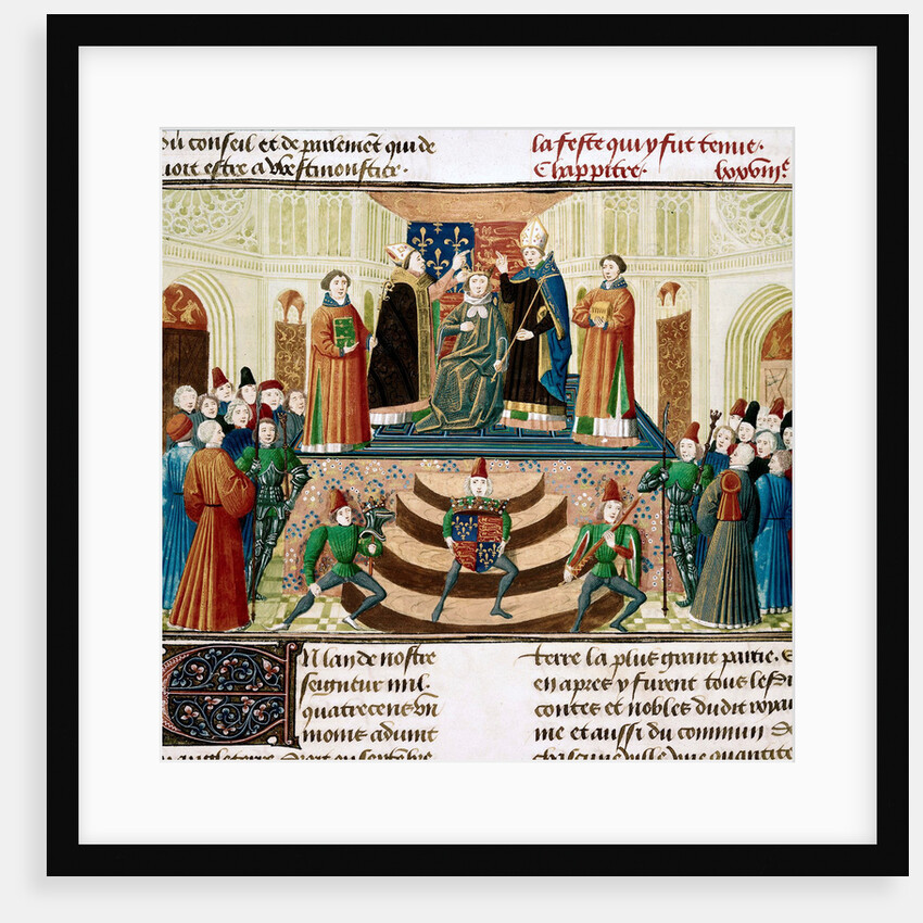 The Coronation of Henry IV of England (Detail of a miniature from the Grandes Chroniques de France by Jean Froissart) by Anonymous