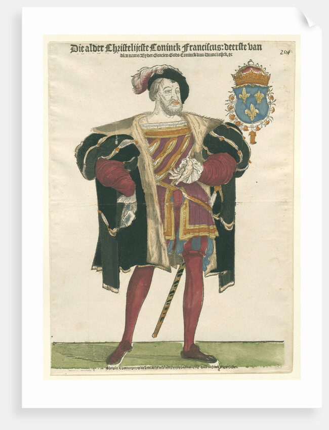 Portrait of Francis I, King of France, Duke of Brittany, Count of Provence, c.1540 by Cornelis Anthonisz.
