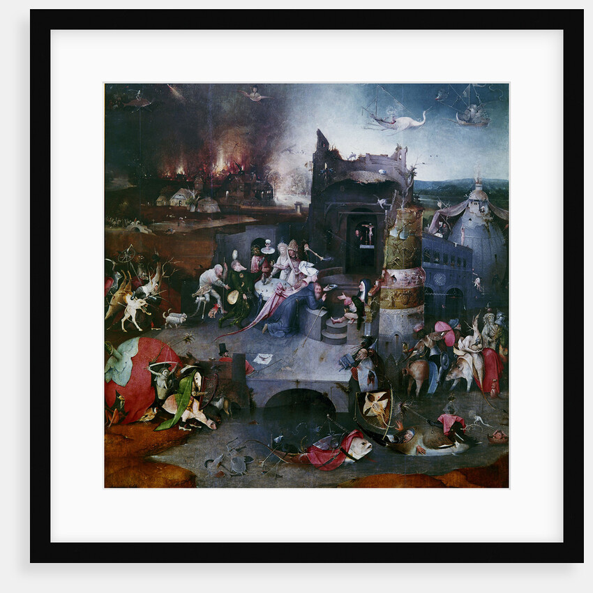 The Temptation of Saint Anthony (Central panel of a triptych), Between 1495 and 1515 by Hieronymus Bosch
