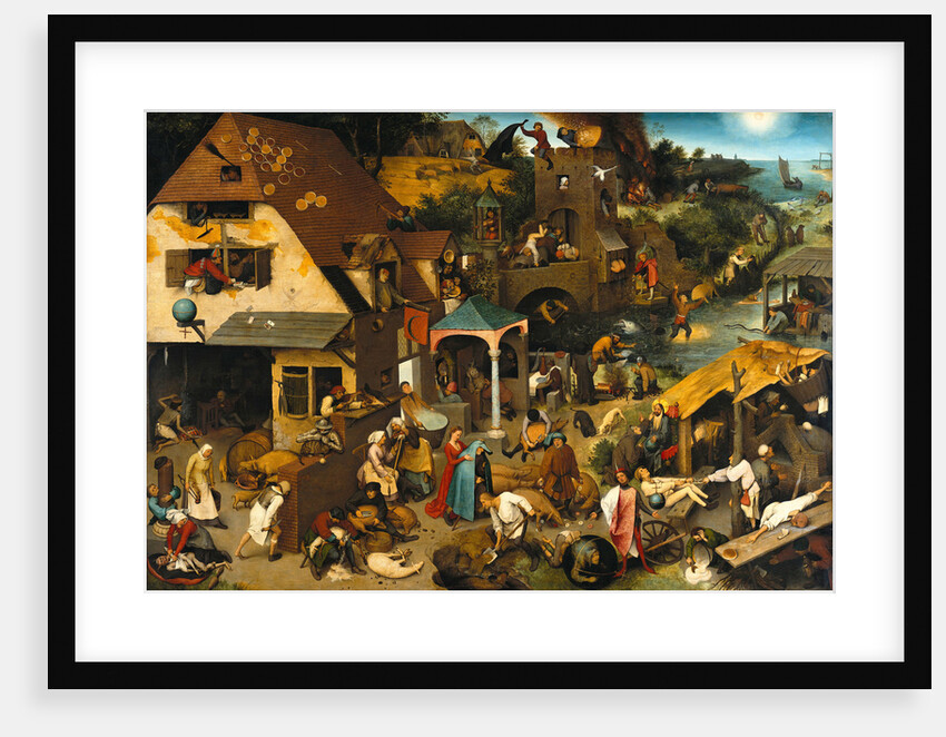 The Netherlandish Proverbs (The Blue Cloak or The Topsy Turvy World), 1559 by Pieter Bruegel the Elder