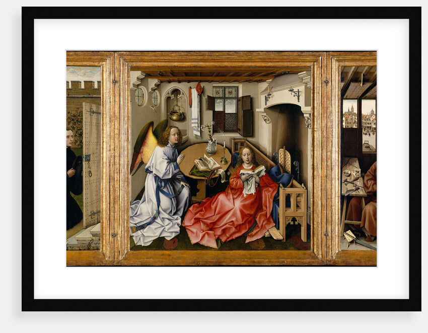The Annunciation (Mérode Altarpiece), ca 1428-1432 by Robert Campin