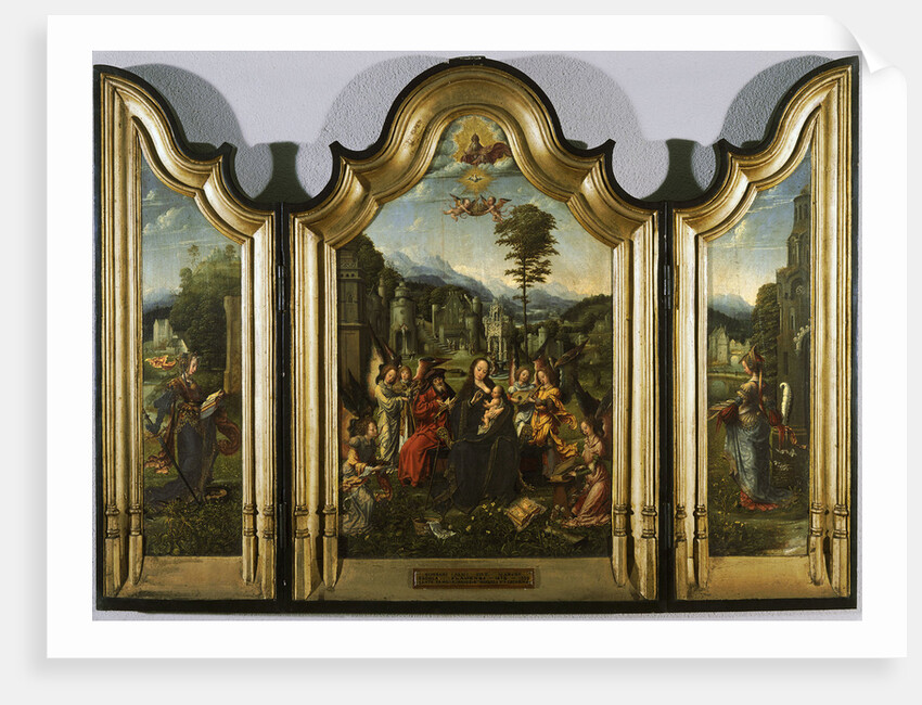 The Holy Family with Saint Catherine and Saint Barbara (Triptych), c. 1505 by Jan Gossaert