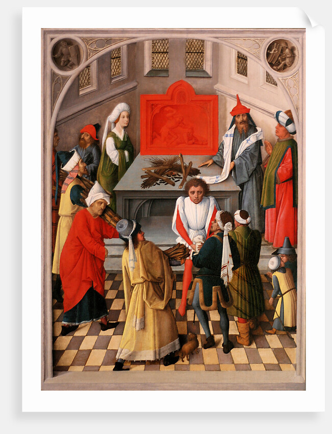 The offering of the jews, ca 1465 by Master of the Gathering of Manna