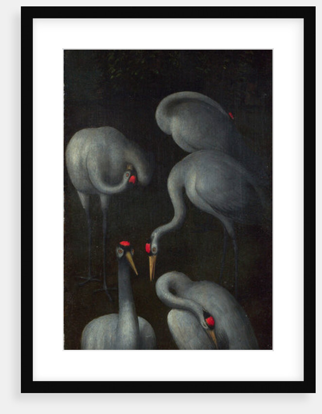 Cranes (The reverse of a Panel from a Triptych), c. 1480 by Hans Memling