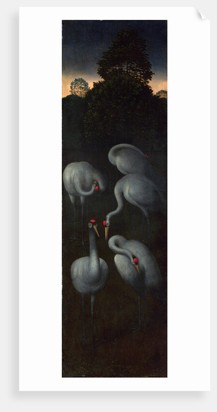 Cranes (The reverse of a Panel from a Triptych), c. 1480 by Hans Memling