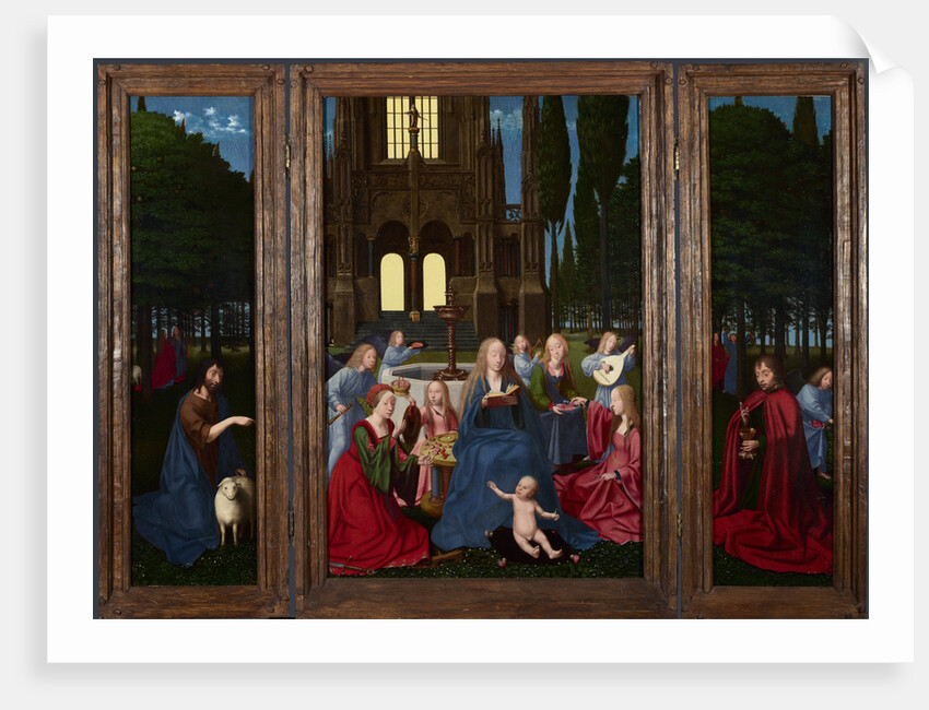The Virgin and Child with Saints and Angels in a Garden, c. 1500 by Netherlandish master