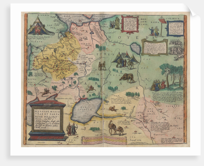 Map of Russia by Abraham Ortelius