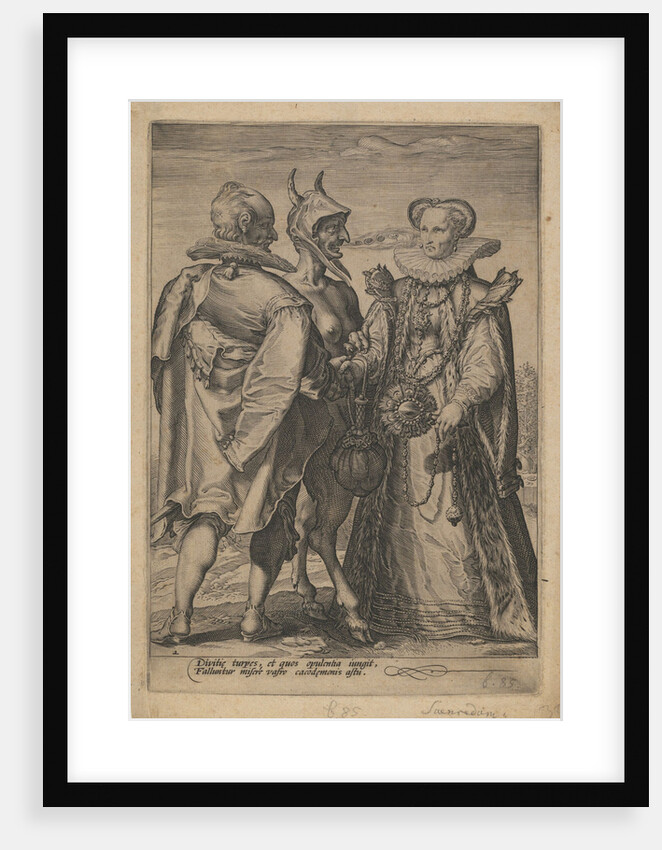 Marriage for Wealth Officiated by the Devil, ca. 1600 by Jan Saenredam