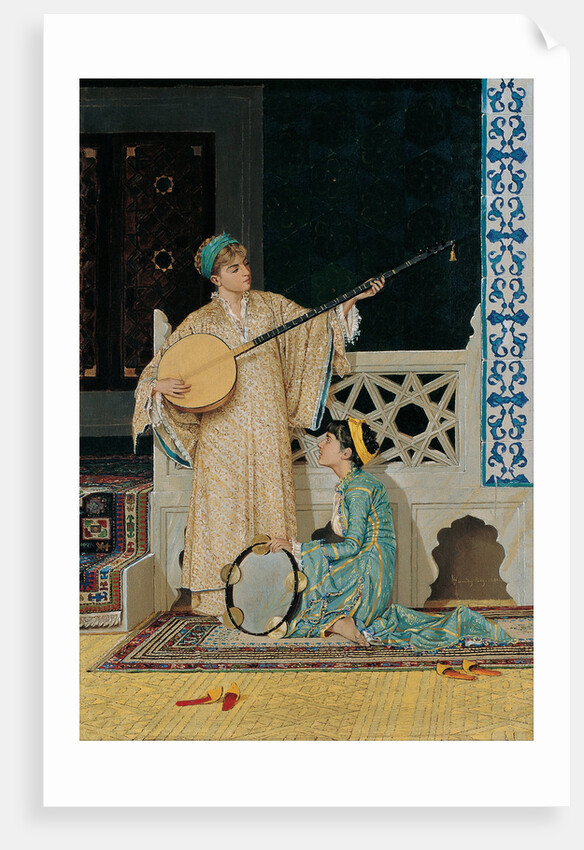 Two Musician Girls, Second Half of the 19th cen by Osman Hamdi Bey