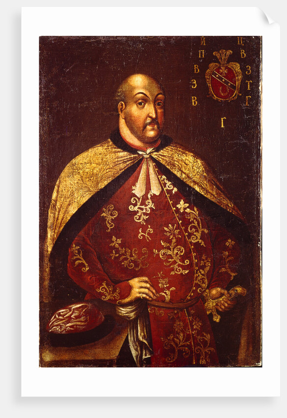 The Zaporozhian Cossacks Ataman Vasily Grigoryevich Gamaleya, ca 1760 by 18th century Anonymous