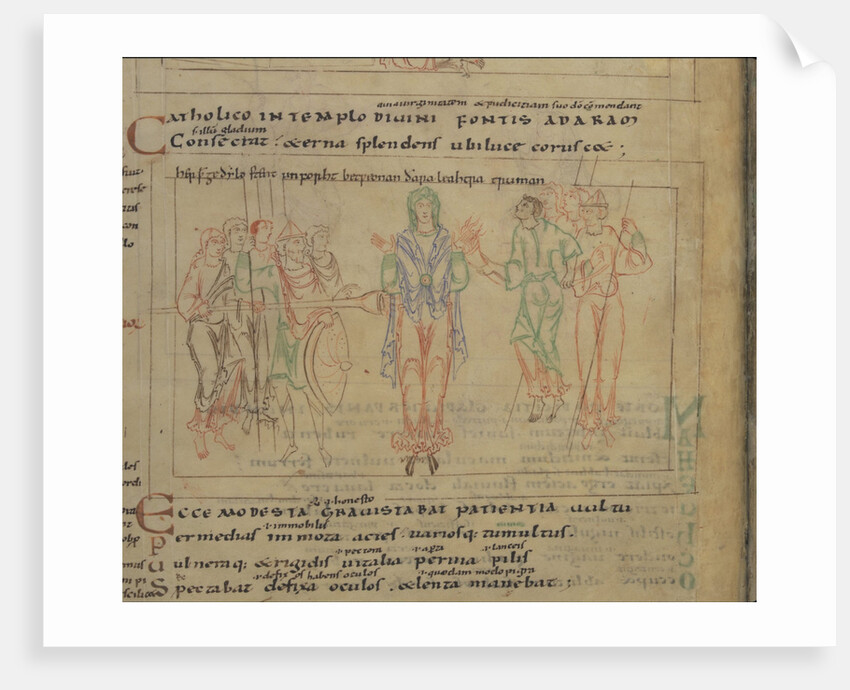 The Psychomachia by Prudentius, 11th century by Anonymous master