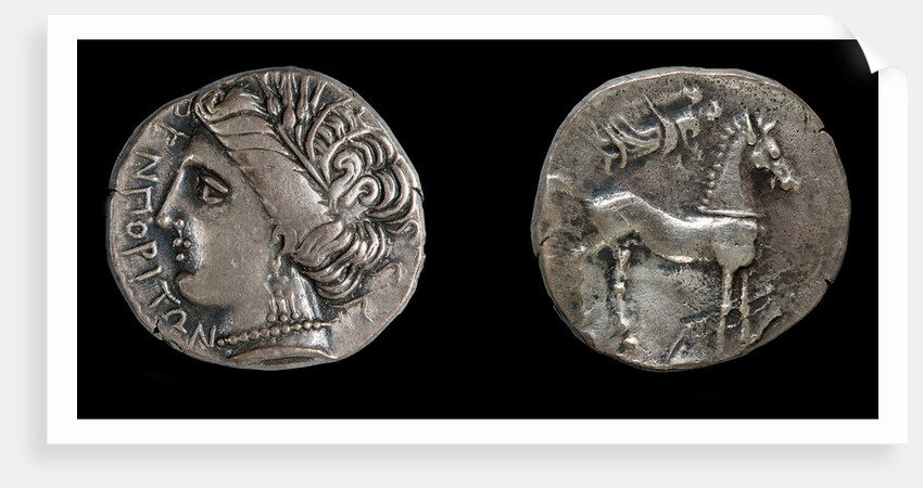Drachma from Emporion. Obverse: Head of Persephone, 3rd cen. BC by Ancient Coins Numismatic