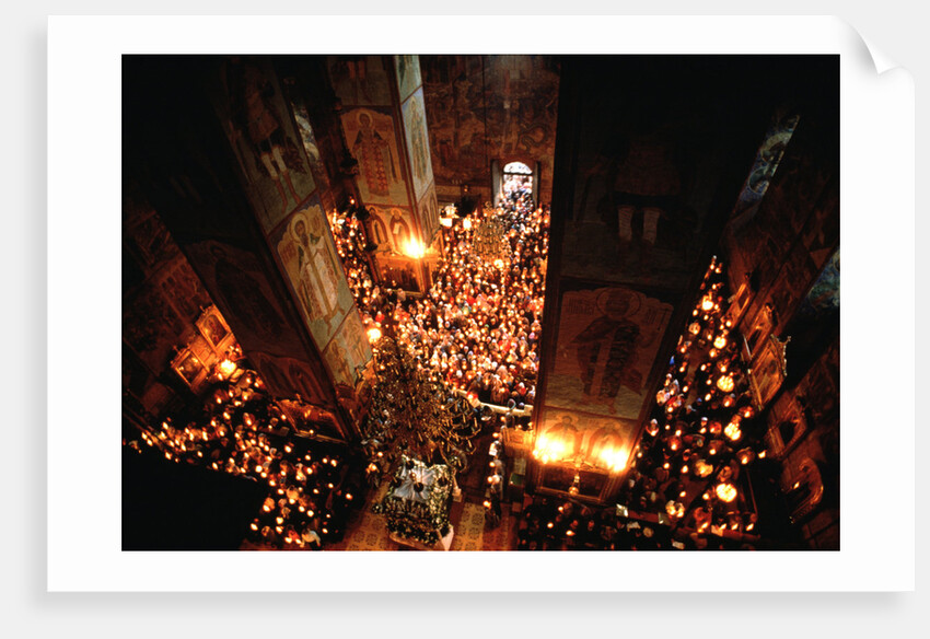 The Feast of the Dormition of the Mother of God in the Trinity Sergius Cloister in Sergiyev Posad by Anonymous