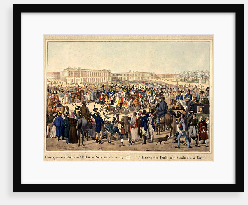 The Coalition army enters Paris on March 31, 1814, Early 19th cen by Anonymous