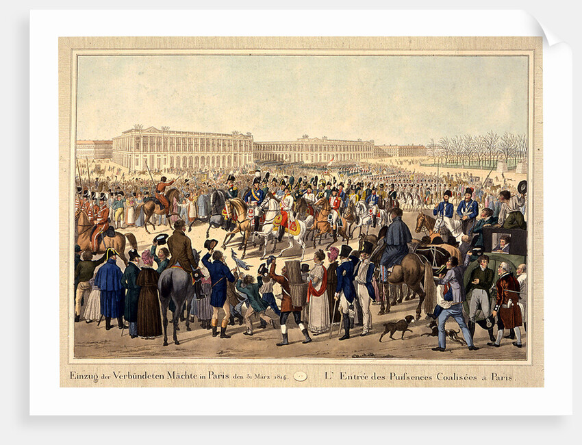 The Coalition army enters Paris on March 31, 1814, Early 19th cen by Anonymous