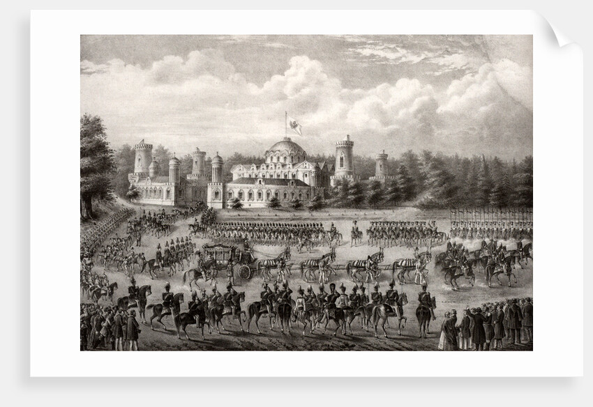 Procession of Tsar Nicholas I into Dormition Cathedral from the Petrovsky Palace during his coronation in 1825, 1826 by Anonymous