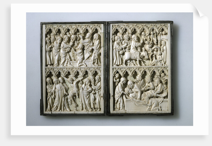 Ivory diptych with scenes from Life of Christ (Property of Queen Jadwiga of Poland), 14th century by Anonymous