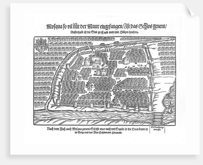The Moscow Map (From Moscouiter wunderbare Historien by Sigmund von Herberstein), 1567 by Anonymous