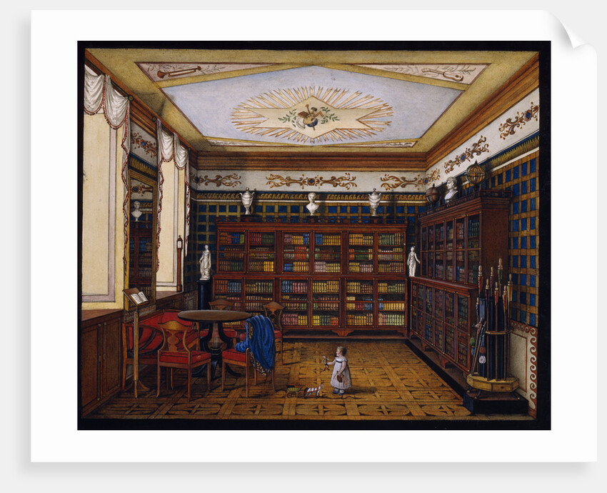 The Library of Count Henryk Ilinsky in Romaniv, 1824 by Anonymous