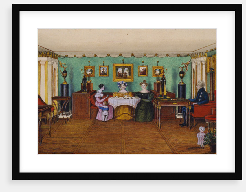 The Drawing Room in the House of Count Josef August Ilinsky in Romaniv, 1834 by Anonymous