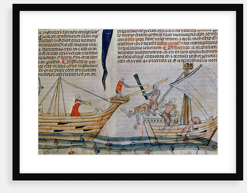 The naval Battle, ca 1340 by Anonymous