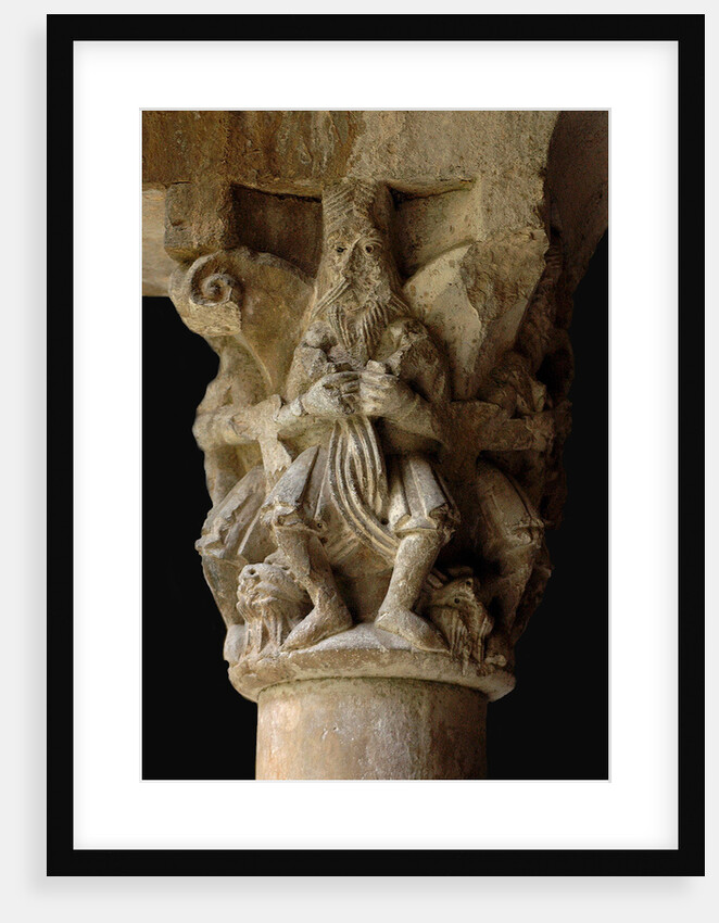 Detail of a capital in the cloister Sant Pere de Galligants, 12th century by Anonymous