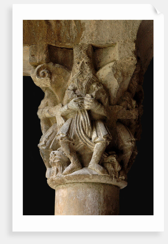 Detail of a capital in the cloister Sant Pere de Galligants, 12th century by Anonymous