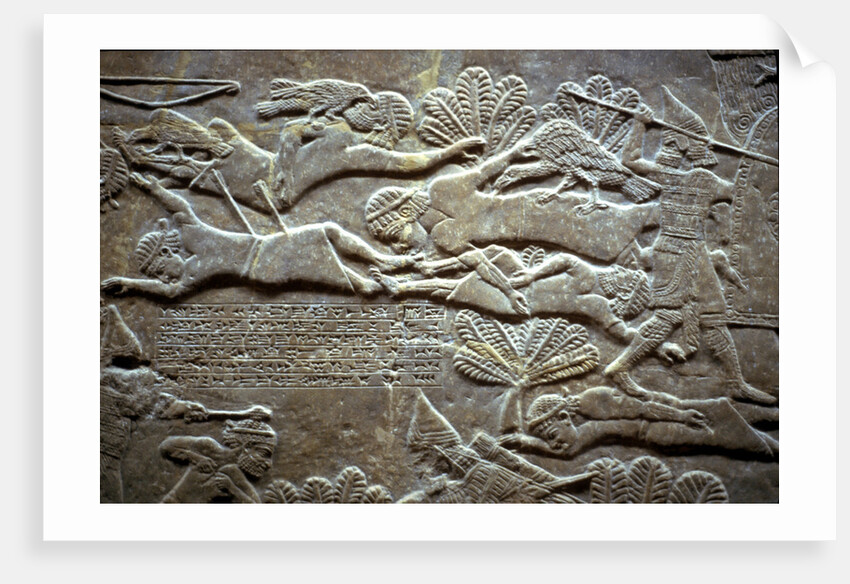 Ashurbanipal at the Battle of Til-Tuba, 650-620 BC by Assyrian Art