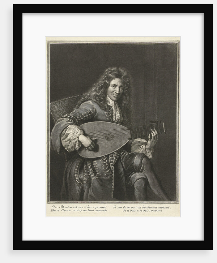 Portrait of the Lutenist and Composer Charles Mouton (c. 1626-1710), ca. 1695 by Gerard Edelinck