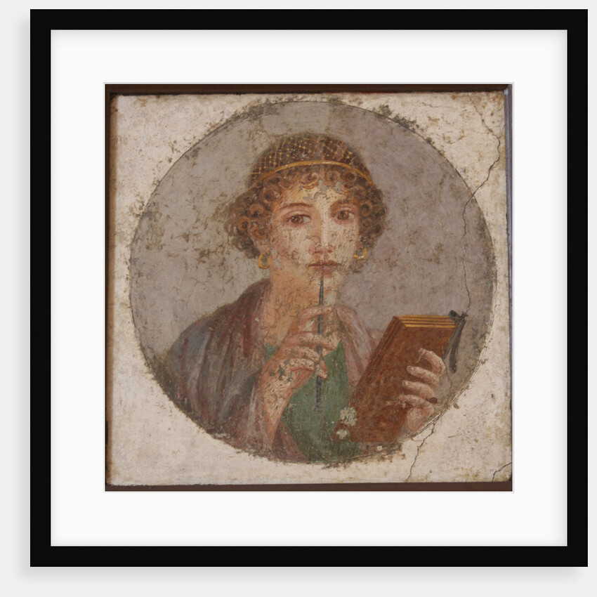 A young woman with book and stylus (So-called Sappho), ca 50 by Master of Herculaneum