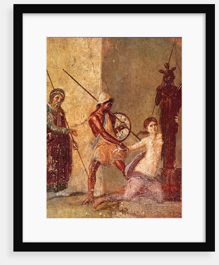 Ajax the Lesser drags Cassandra away from the Xoanon, 1st H. 1st cen. AD by Roman-Pompeian wall painting